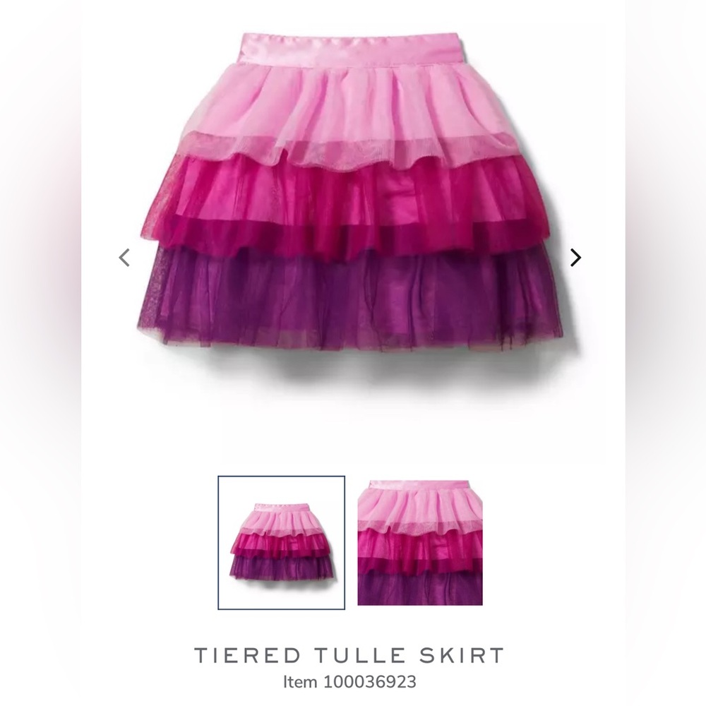 NWOT Janie and Jack TIERED TULLE SKIRT Size 3T